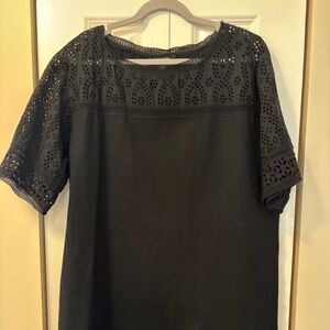 Ralph Lauren Black Lace T-shirt Dress